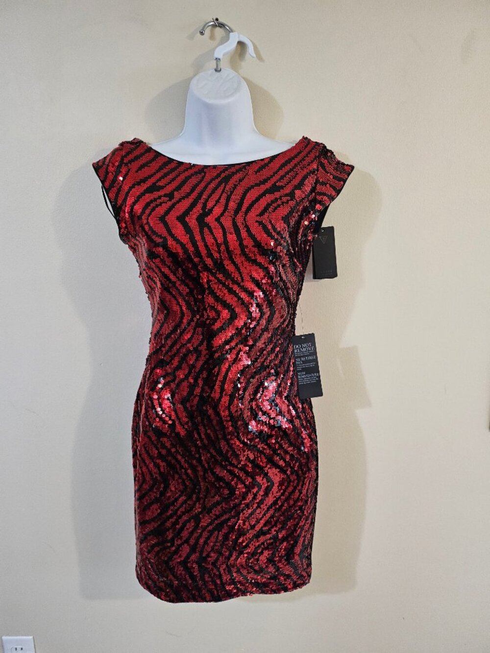 Guess Zebra Sequin Mini Dress - Size 0